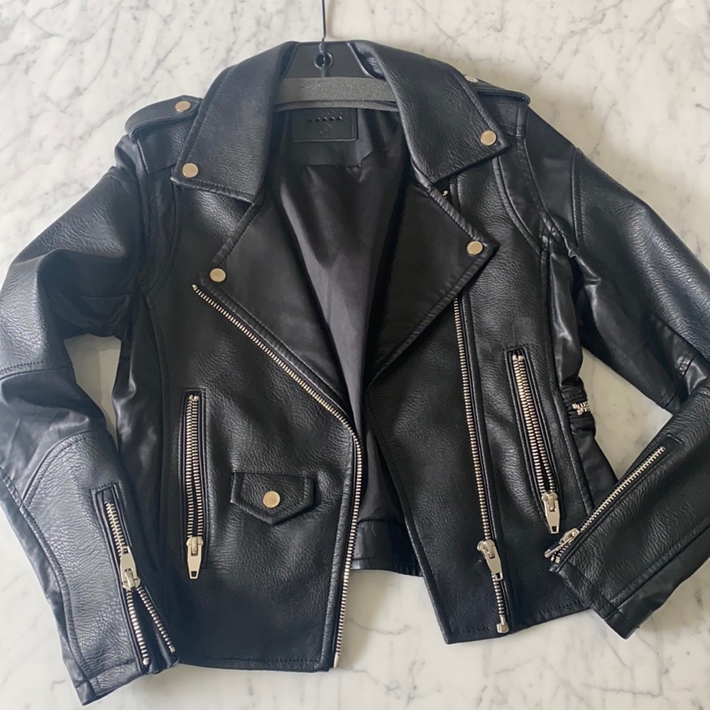 Blank NYC Leather Jacket S NWOT